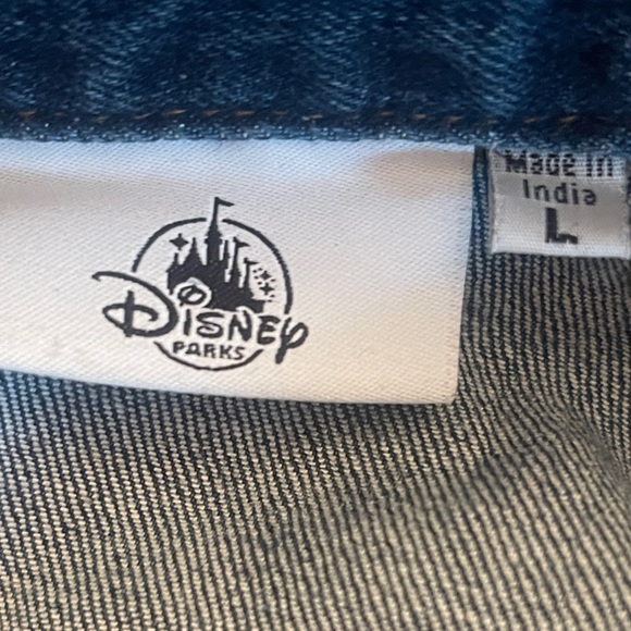 Disney Parks Mickey Mouse Denim Jacket L Embroidered Patches Rare Exclusive - Picture 6 of 13